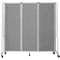 National Public Seating Room Divider, 6' Height, 3 Sections, Grey Panels, Grey Frame RDG6-3PT02 - alternate 7